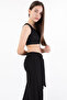 Black Belt Detailed Wide Leg Girl's Knitted Patterned Trousers 20488 - 4