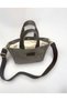 Mini Size Magnetic Waxed Canvas Anthracite Color Clutch Bag / Cross Strap - 3
