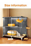 Cat Cage Indoor Small Cat Villa Cat House - 7