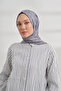 Cotton Monogram Geometric Pattern Shawl - Dark Gray - 3