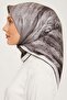 - Silk Scarf 2023/2024 Autumn Winter Twill Silk Gray Black 9012-04 - 3
