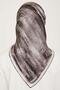 - Silk Scarf 2023/2024 Autumn Winter Twill Silk Gray Black 9012-04 - 4