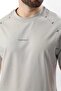 Men's T-Shirt with Gray Print and Embroidered Details E7108 - 5