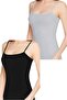 Women's Rope Strap Cotton 2 Colors 6-Piece Undershirt - 6