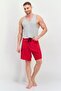 Men Drawstring Board Shorts, Red - 4