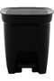 Since 1911, Made In Brazil - Compact 7liter Black Polypropylene Trash Bin With Galvanized Steel Rod - 6