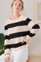 Women Boat Neck Long Sleeve Sweater, Cream