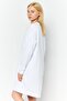 Women Embroidered Logo Sweatshirt Dress, White - 2