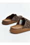 Lcw Steps Brown Suede Look Men's House Slippers - 5