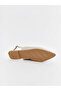 Beige Pointed Toe Women's Ballerinas - 4
