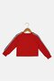 Toddlers Girl Crew Neck Long Sleeve Brand Logo T-Shirt, Red - 2
