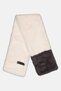 Women Two-Tone Faux Fur Scarves 110 x 22 cm, Ivory