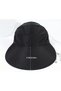 Foldable Uv Protection Black Color Visor Sun Hat with Flower and Pearl Bead Decoration - 3