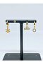 Gold Color Zircon Stone 4-Piece Hoop Earring Set, Flower, Infinity, Medallion No 19