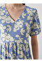 Nevavm V-Neck Floral Dress with a Difference - 6