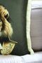 Lion Patterned Luxury Decorative Animal Figure Fringed Avant-Garde Velvet Throw Pillow Case Artistic Design - 4