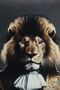 Lion Patterned Luxury Decorative Animal Figure Fringed Avant-Garde Velvet Throw Pillow Case Artistic Design - 6
