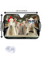 مظلة للزجاج الأمامي للسيارة مطبوعة معدنية لامعة من الألومنيوم قابلة للطي (130 × 70 سم) - 8