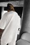 Men's Ecru White Good Karma Oversize Fit Loose Wide Fit Casual Cut Cotton T-Shirt - 2