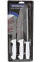 Since 1911, Made In Brazil - Premium 3 Pieces Knife And Sharpener Set With Stainless Steel Blade