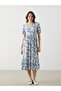 Nevavm V-Neck Floral Dress with a Difference - 2