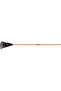 Since 1911, Made In Brazil - 15 Teeth Black Polypropylene Garden Leaf Rake With 120cm Wood Handle
