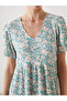 Nevavm V-Neck Floral Dress with a Difference - 3