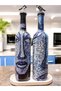 Anatolian Mosaic Art Motif Abstract Design Oil Pot Set-Vinegar Sauce Bowl Set- Home and Kitchen - 2