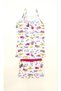 Tutku Girl's Multi-Colored 6-Piece Printed Elastane Strap Tank Top and Shorts Set - 5