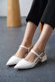 Women's Franco Low Heel Shoes - White - 2