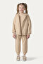 Unisex Kids Zippered Beige Sweatshirt - 6