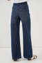 Women's Loose Wide Leg High Waist Palazzo Jeans 6656 - B.Navy Blue - 6