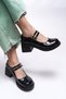 Merlyrra Women's Loafer 0012502   Black Patent Leather - 3