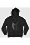 Unisex Black Survey Anime Attack on Titan Hooded Sweatshirt 124923Tt