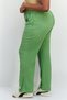 Women Regular Fit Wide Leg Textured Palazzo Pants, Sage Green - 4
