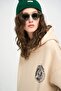 Unisex Cross Sweatshirt Hoodie Stone - 5
