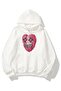 Heart Unisex Sweatshirt Hoodie White