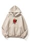 Unisex Love Hate Sweatshirt Hoodie Stone - 2