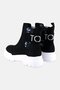 Women Alpargata Combat Slip On Ankle Boots, Black - 2