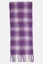 Women Plaid Frill Scarf 191 x 41 cm, Purple - 2