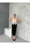 Women's Ribbon Detailed Lined Imported Fabric Special Design Dress - 5