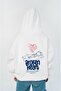 Unisex Broken Heart Sweatshirt Hoodie White - 4