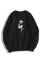 Unisex Shake By Crew Neck Sweatshirt Hoodie Black
