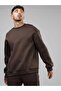 Unisex Basic Crew Neck Φούτερ Καφέ - 2