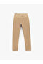 Cotton Buttoned Chino Slim Fit Trousers with Pocket Detail - 4