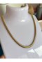 316 L Steel Crushed Mesh Chain Necklace Serenay Necklace Gold - 5