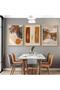 Wooden Framed 3 Piece Abstract Painting Home Home Living Room Bedroom Balcony Decor Qmrc45