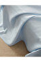 Mathilda double size 100% cotton flat sheet set - blue - 7