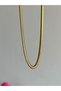 316 L Steel Crushed Mesh Chain Necklace Serenay Necklace Gold - 3
