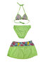Glowzia Green Girl's Skirt Bikini Set - 2
